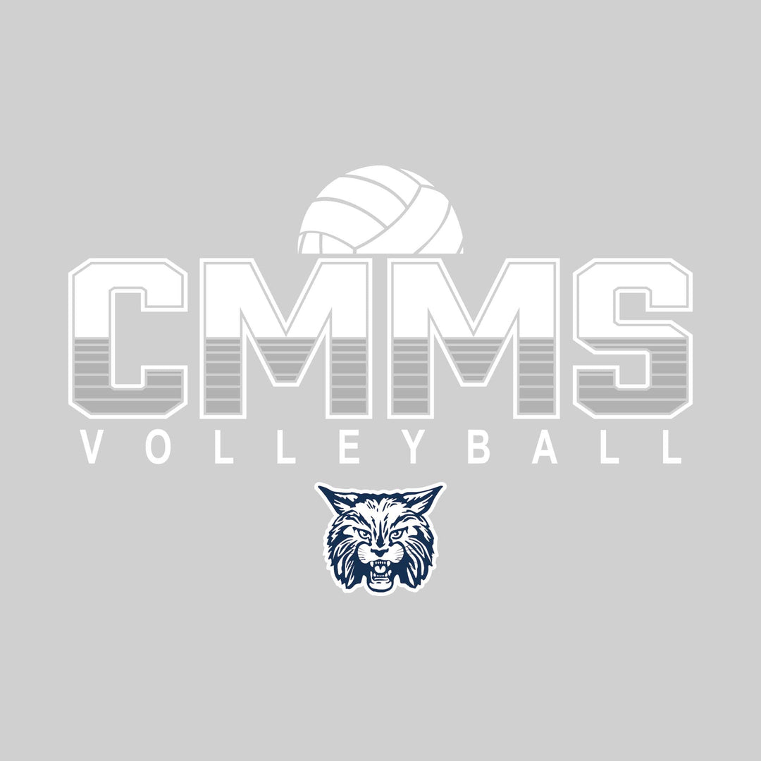 CMMS Bobcats - Volleyball - Striped CMMS with Mascot