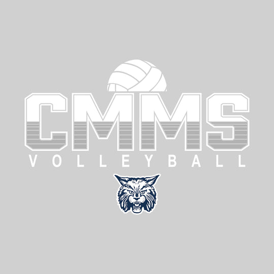 CMMS Bobcats - Volleyball - Striped CMMS with Mascot