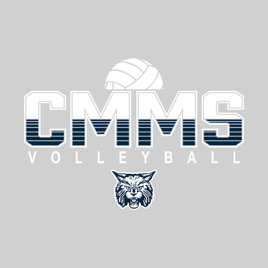 CMMS Bobcats - Volleyball - Striped CMMS with Mascot