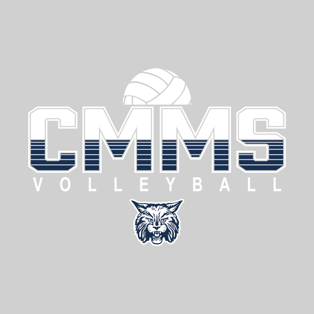 CMMS Bobcats - Volleyball - Striped CMMS with Mascot