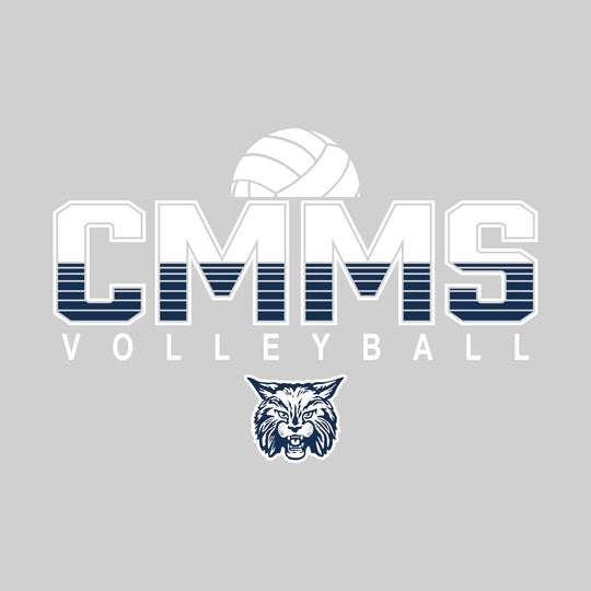 CMMS Bobcats - Volleyball - Striped CMMS with Mascot