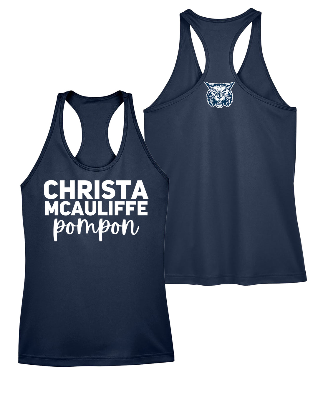CMMS Bobcats - Poms - Ladies Racerback Tank