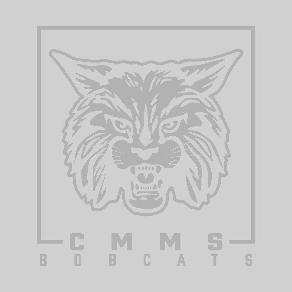 CMMS Bobcats - Spirit Wear - Boxed Masoct with School Name