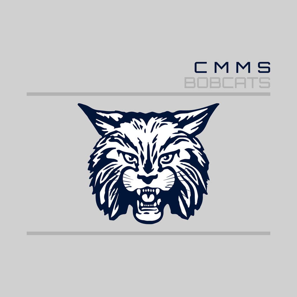 CMMS Bobcats - Spirit Wear - Bracketed Mascot with Upper Right School Name