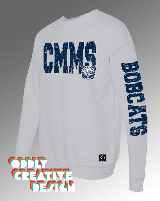 School Acronym with Mascot - Distressed - with Sleeve Print