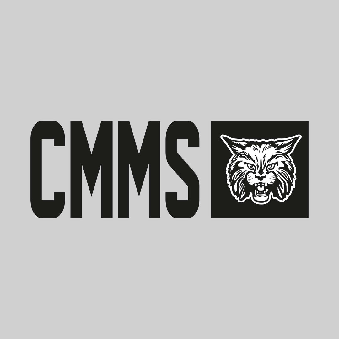 CMMS Bobcats - Spirit Wear - School Acronym with Squared Mascot