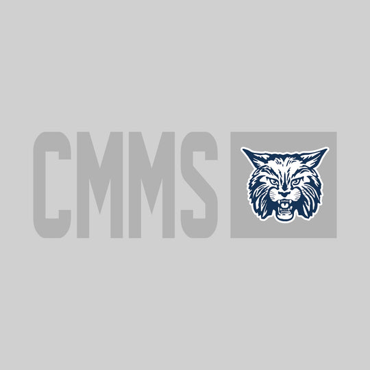 CMMS Bobcats - Spirit Wear - School Acronym with Squared Mascot