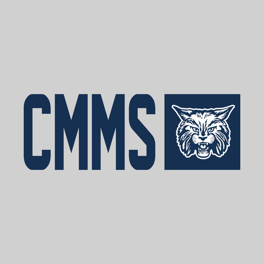 CMMS Bobcats - Spirit Wear - School Acronym with Squared Mascot