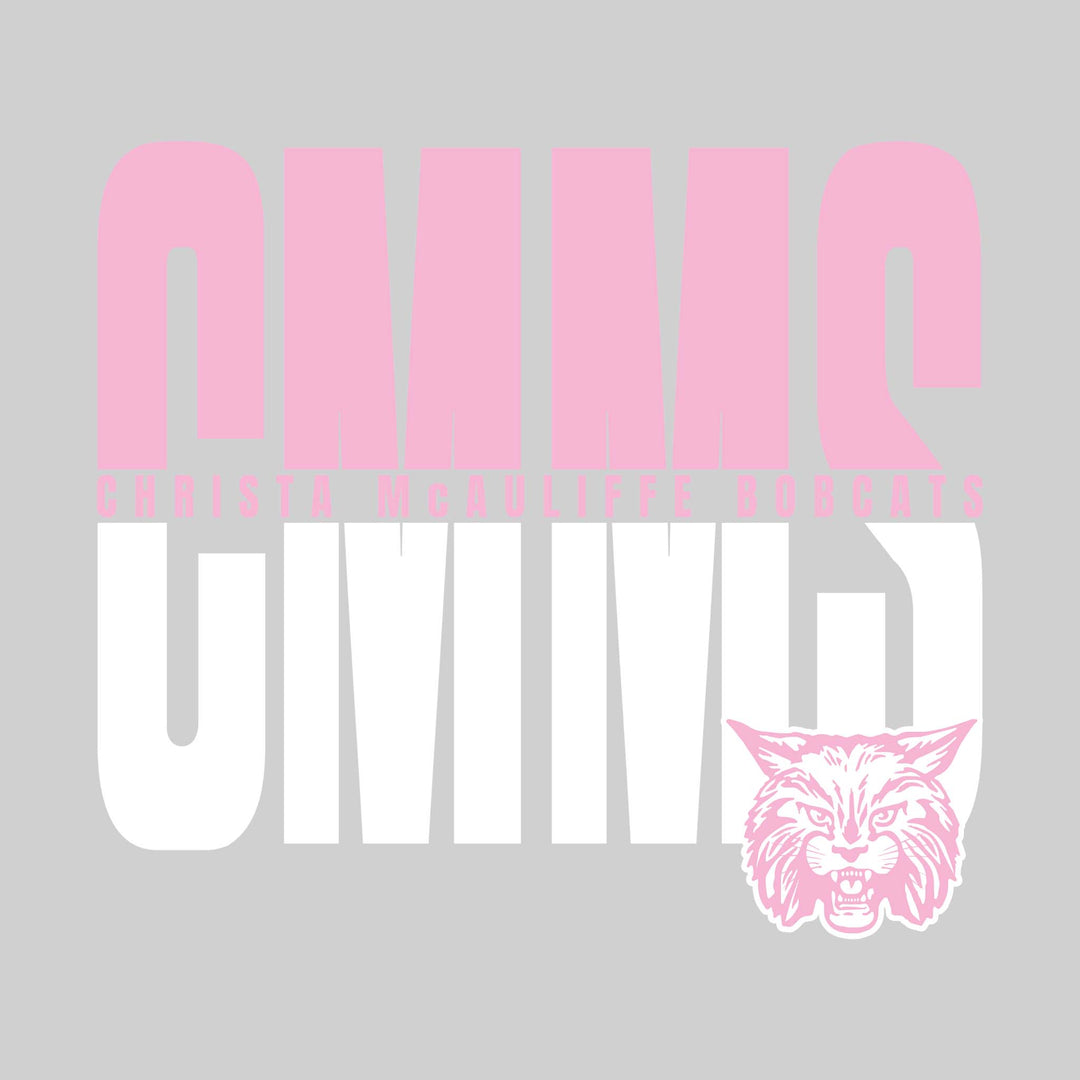 CMMS Bobcats - Spirit Wear - Split-Color Oversized School Acronym with School Name