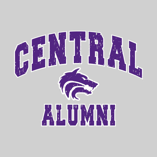 Central Wolves - Alumni - Arched School Name Over Mascot