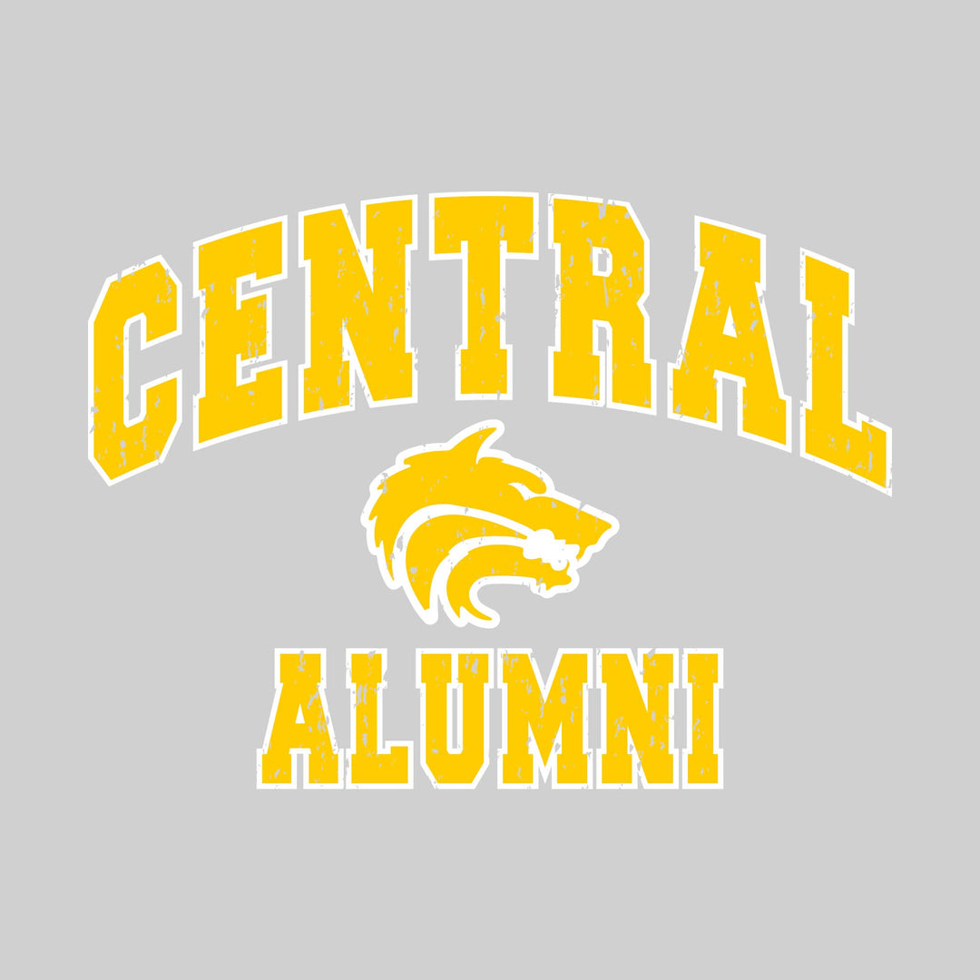 Central Wolves - Alumni - Arched School Name Over Mascot