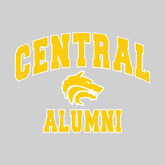 Central Wolves - Alumni - Arched School Name Over Mascot