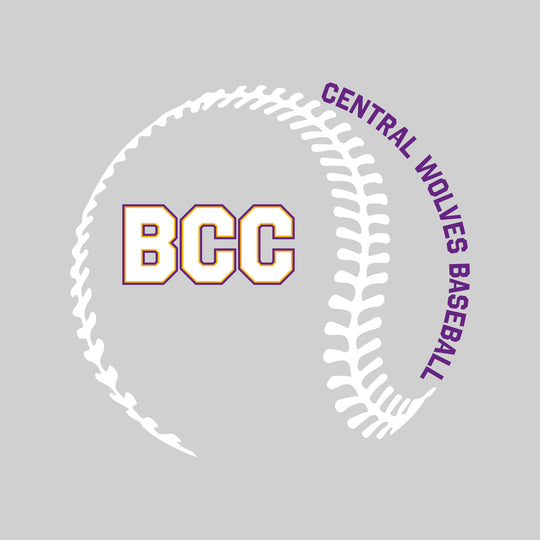 Central Wolves - Baseball - Baseball Stitches with School Name