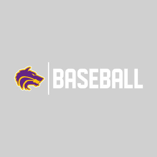 Central Wolves - Baseball - Mascot with Divider &amp; Baseball Text