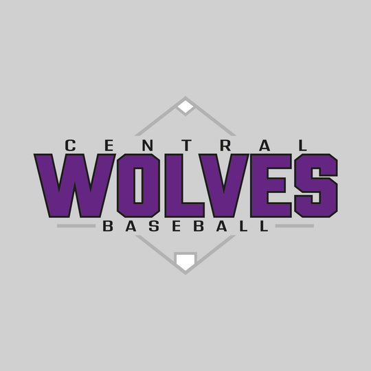 Central Wolves - Baseball - Baseball Diamond with School Name