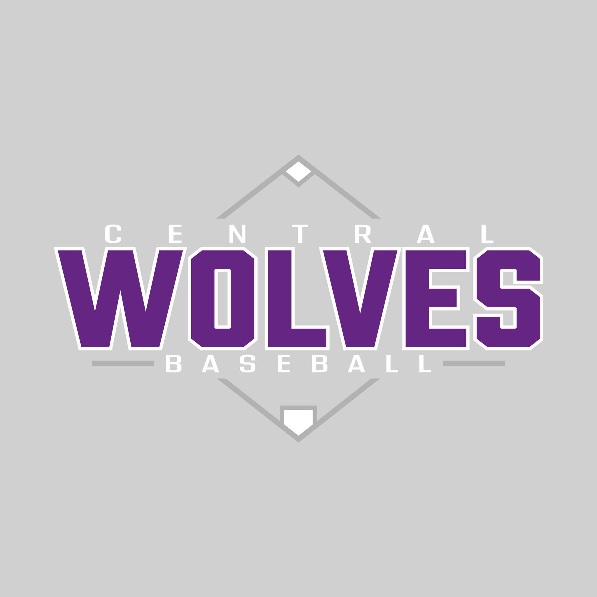 Central Wolves - Baseball - Baseball Diamond with School Name – Oddly ...