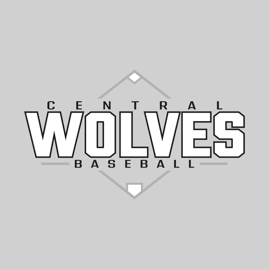 Central Wolves - Baseball - Baseball Diamond with School Name