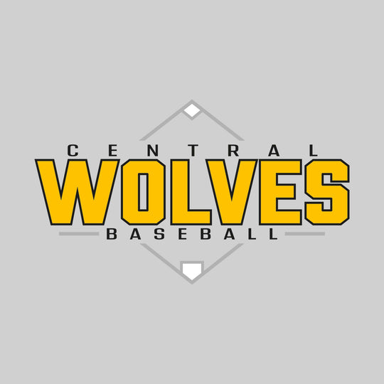 Central Wolves - Baseball - Baseball Diamond with School Name