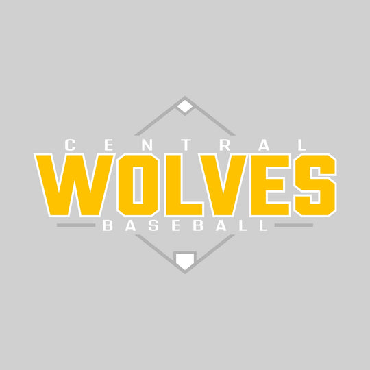 Central Wolves - Baseball - Baseball Diamond with School Name