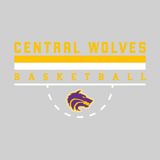 Central Wolves - Basketball - Double Color Lines with Free-Throw Half Circle
