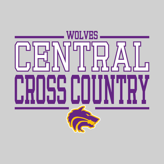 Central Wolves - Cross Country - Bracketed School Name with Mascot