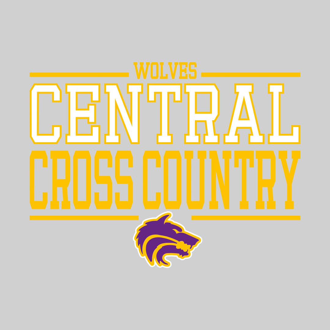 Central Wolves - Cross Country - Bracketed School Name with Mascot