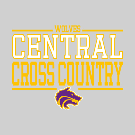 Central Wolves - Cross Country - Bracketed School Name with Mascot