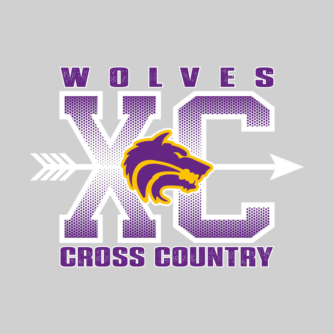Central Wolves - Cross Country - XC with Arrow and Mascot