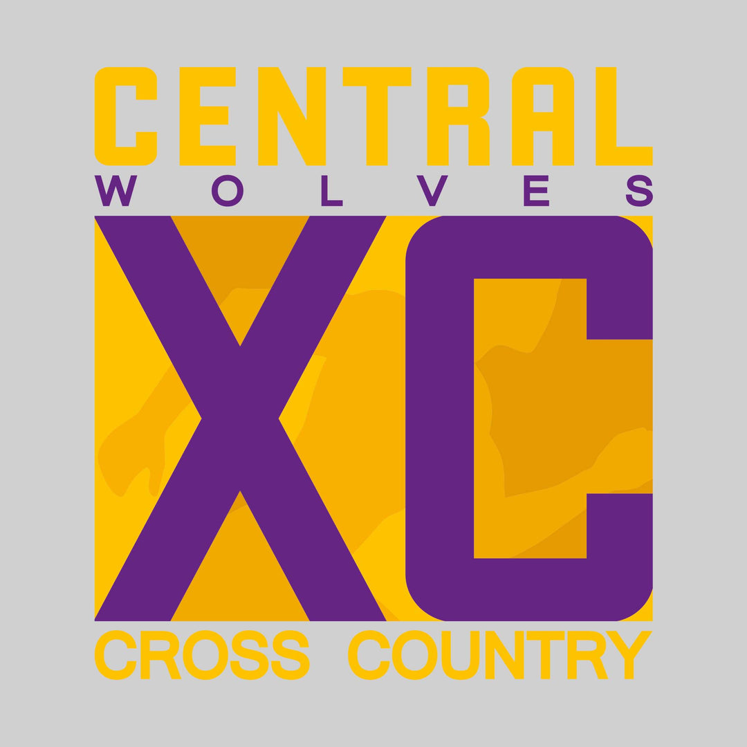 Central Wolves - Cross Country - XC with Runner Silhouette