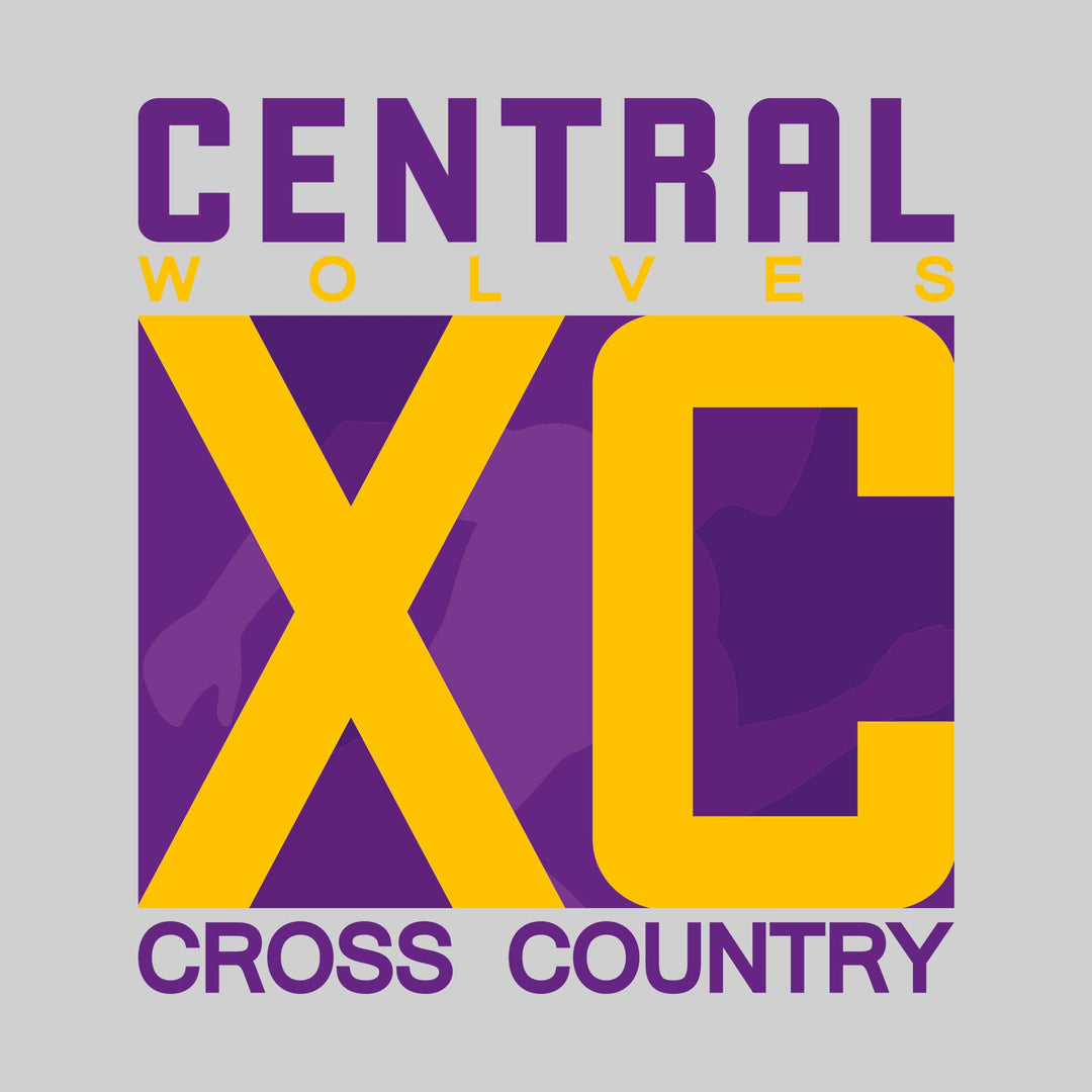 Central Wolves - Cross Country - XC with Runner Silhouette