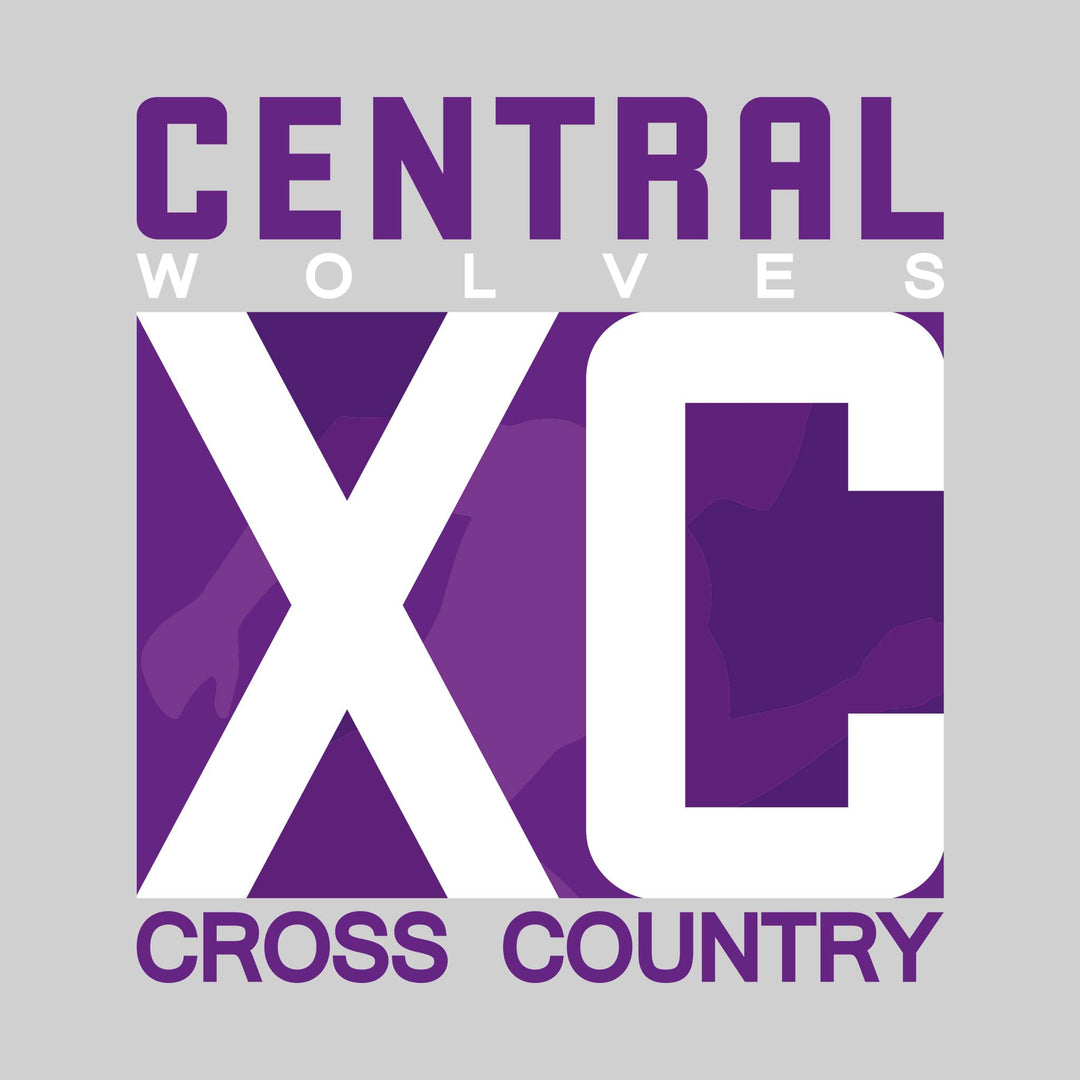 Central Wolves - Cross Country - XC with Runner Silhouette