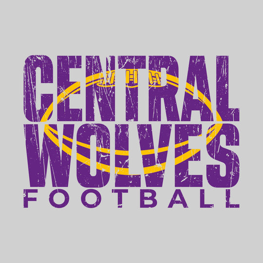 Central Wolves - Football - Central Wolves Football with Football Shape Inset