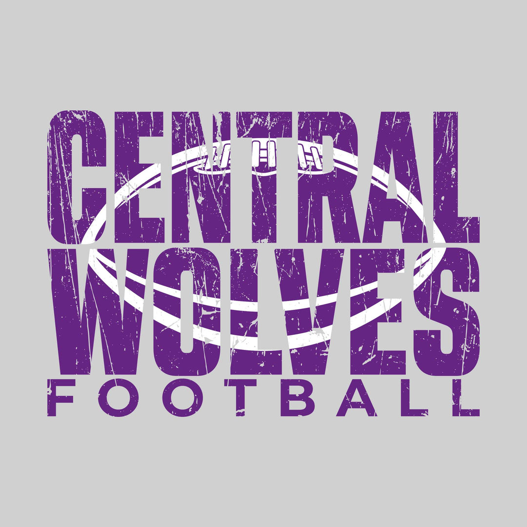 Central Wolves - Football - Central Wolves Football with Football Shape Inset