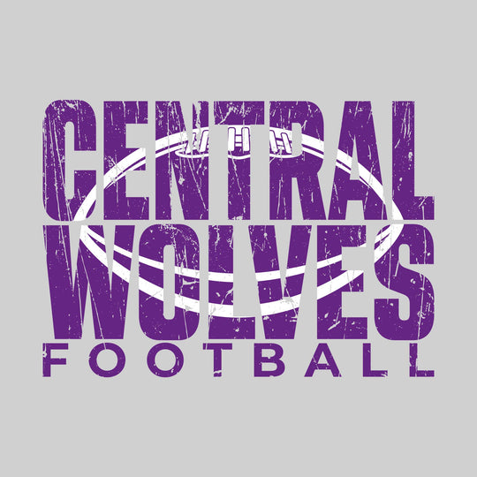 Central Wolves - Football - Central Wolves Football with Football Shape Inset