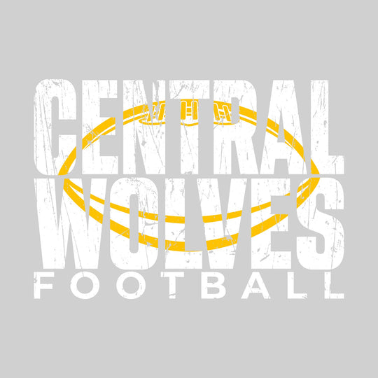 Central Wolves - Football - Central Wolves Football with Football Shape Inset