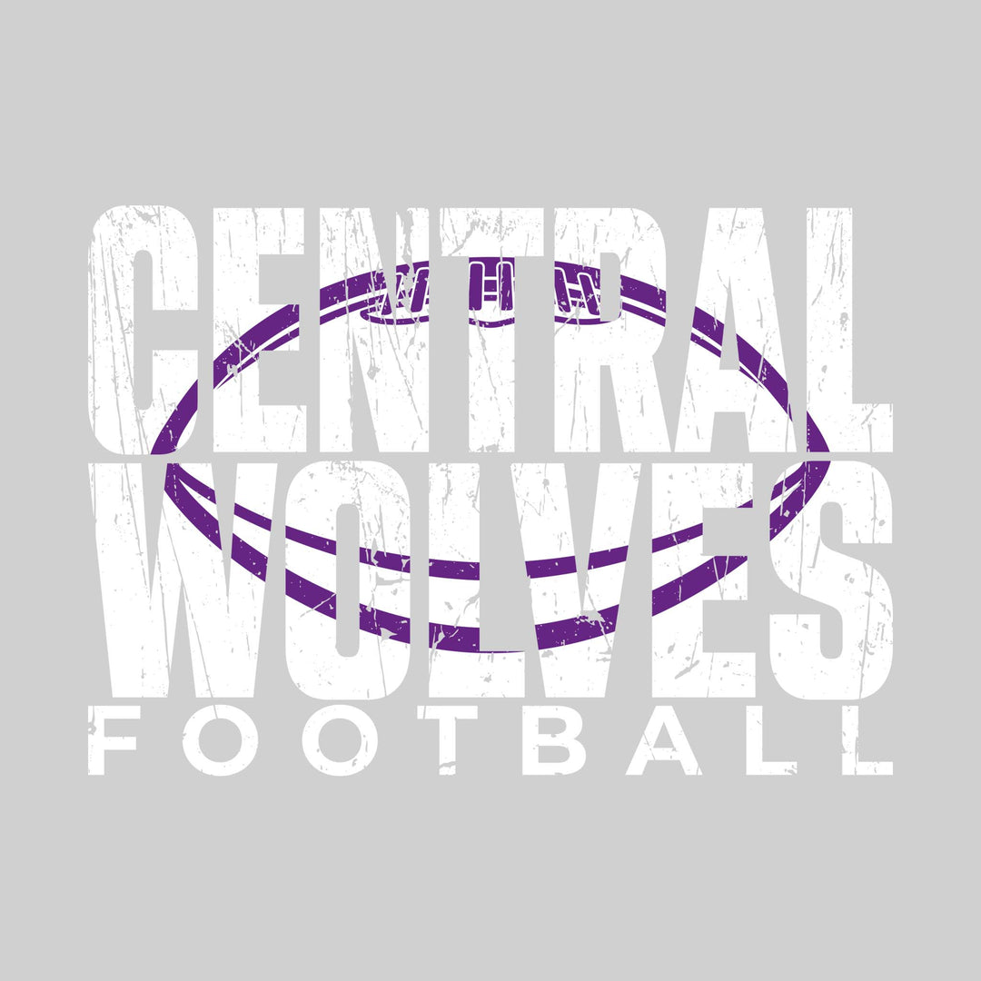 Central Wolves - Football - Central Wolves Football with Football Shape Inset