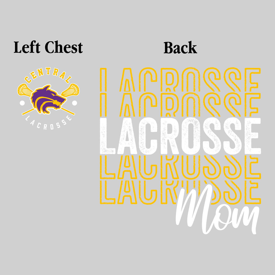Central Wolves - Lacrosse - Lacrosse Mom - Lacrosse Repeated with Left Chest