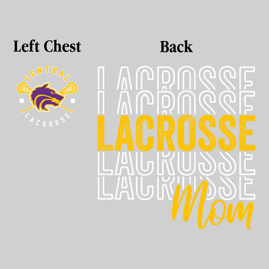 Central Wolves - Lacrosse - Lacrosse Mom - Lacrosse Repeated with Left Chest