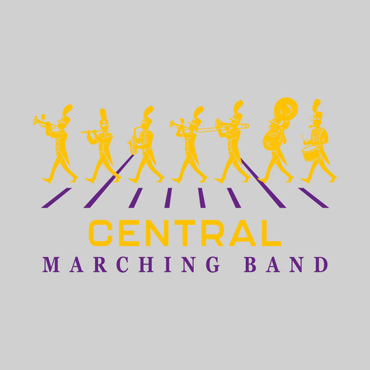 Central Wolves - Marching Band - Marching Band Silhouettes with Yard Lines