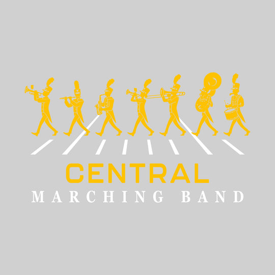 Central Wolves - Marching Band - Marching Band Silhouettes with Yard Lines