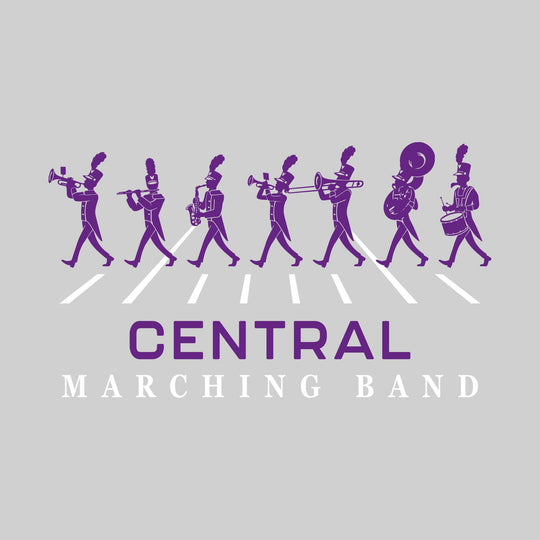 Central Wolves - Marching Band - Marching Band Silhouettes with Yard Lines