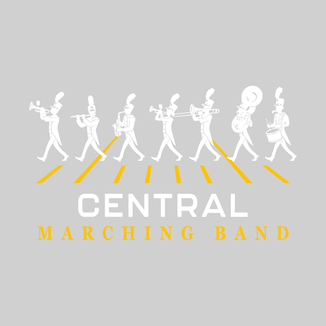 Central Wolves - Marching Band - Marching Band Silhouettes with Yard Lines