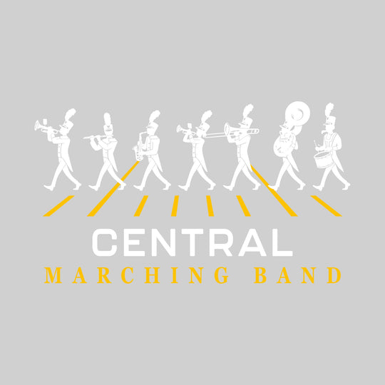 Central Wolves - Marching Band - Marching Band Silhouettes with Yard Lines
