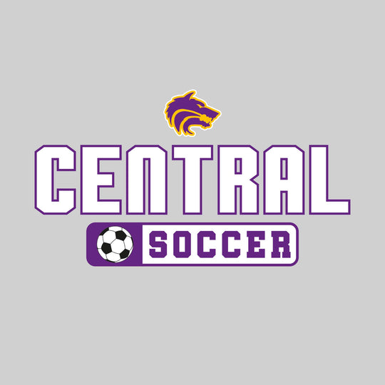 Central Wolves - Soccer - Mascot with School Name Over Soccer