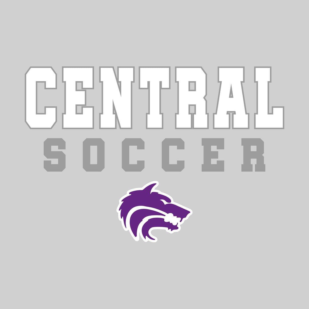 Central Wolves - Soccer - Outlined School Name with Mascot