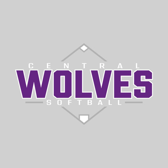 Central Wolves - Softball - Softball Diamond with School Name