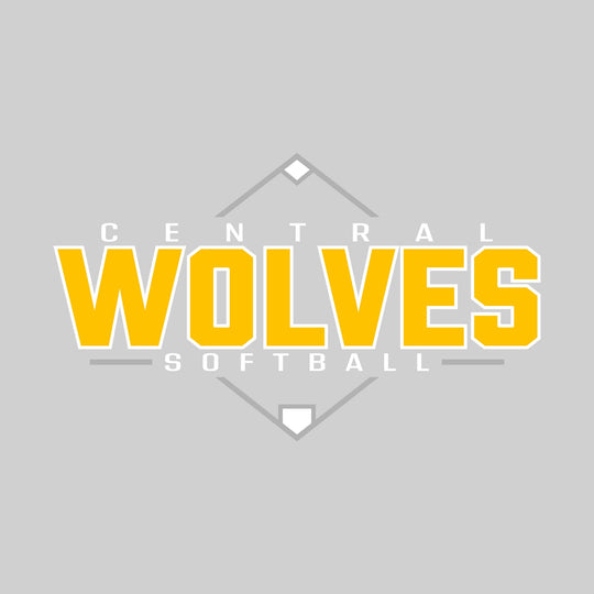 Central Wolves - Softball - Softball Diamond with School Name