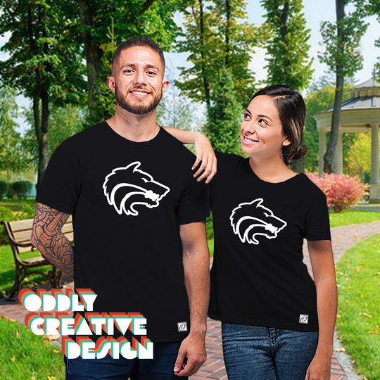 Central Wolves - Spirit Wear - Black & White - Wolf Head