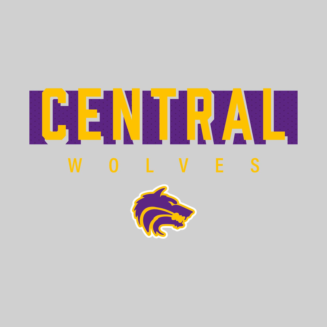 Central Wolves - Spirit Wear - Central with Cutout Shadow and Mascot
