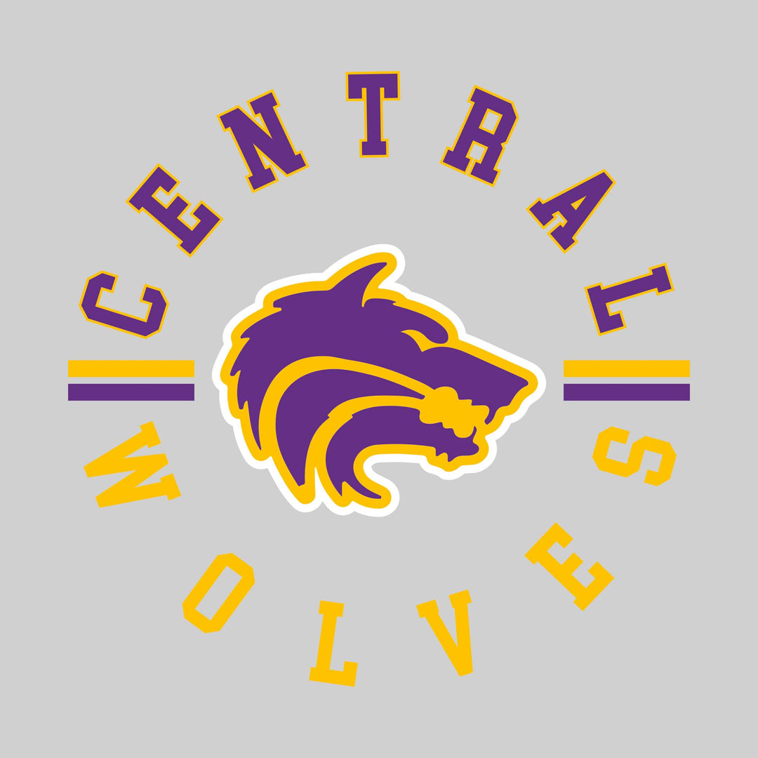 Central Wolves - Spirit Wear - Circular Text with Mascot